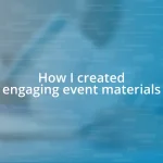 How I created engaging event materials