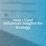 How I Used Influencer Insights for Strategy