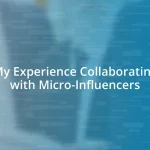 My Experience Collaborating with Micro-Influencers